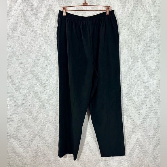 Alfred Dunner black microsuede elastic band pants size 10 - Picture 5 of 6